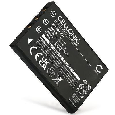 Batería para cámaras DXG-5F9V DXG-589V DXG-581V DXG-571V DXG-5B9V DXG-5D7V DXG-521 DXG NP-60 1180mAh 3.6V - 3.7V de CELLONIC