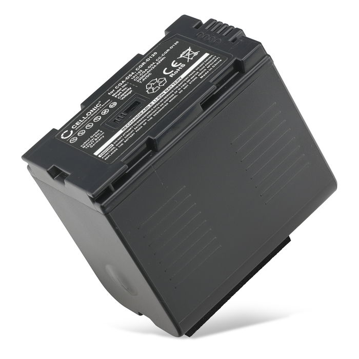 Battery for Panasonic NV-GX7, AG-AC90, AG-DVX100, NV-DA1, NV-MX500, NV-DS60, NV-GS1, GS11, PV-DV100 CGA-D54 CGR-D120 -D220 (3300mAh, 7.4V) from CELLONIC