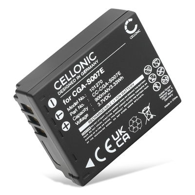Bateria Panasonic CGA-S007,CGR-S007,DMW-BCD10 900mAh - , Batería recargable para camaras Panasonic Lumix DMC-TZ5 DMC-TZ5 DMC-TZ3 DMC-TZ1 DMC-TZ4 DMC-TZ2