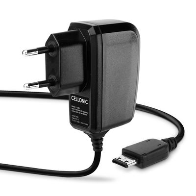 Cargador smartphone 5W para Samsung GT-S5230, GT-B210, GT-E1200, GT-E1190, GT-E1150, SGH-J700, SGH-F480, SGH-P250 - Fast charger 1A / 1000mA con cable carga de 1.1m para teléfonos móviles