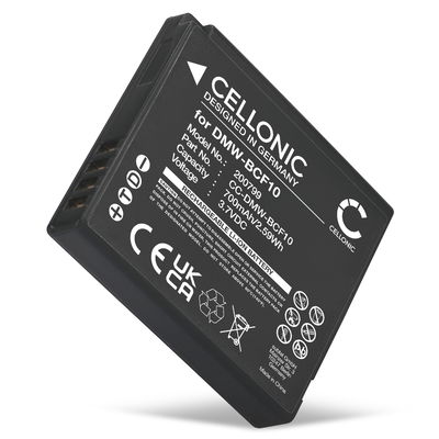 Batería para Panasonic Lumix DMC-FS62 DMC-FS10 FS6 FS7 FS15 FS30 FS42 FS62 700mAh de CELLONIC