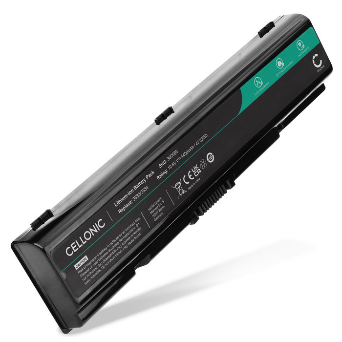 Battery for Toshiba Satellite Pro L300, L300D, A300, A300D, L500, L500D, Satellite L300, L300D, A200, Toshiba PA3534U 10.8V 4400mAh from CELLONIC