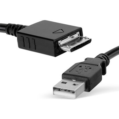 Cable USB para Sony Walkman NW-A55L NWZ-ZX2, NWZ-A15, -A10, NWZ-A816, -A818, NWZ-E858, NWZ-ZX1, -ZX100 - Cable de Carga y Datos 1m 1A negro PVC