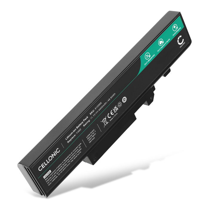 Batería Lenovo para ordenador portátil Lenovo B560, B560E, V560, IdeaPad Y560, Y560p, Y470P, Y471A, Y460, Y460p 4400mAh 11.1V  de CELLONIC