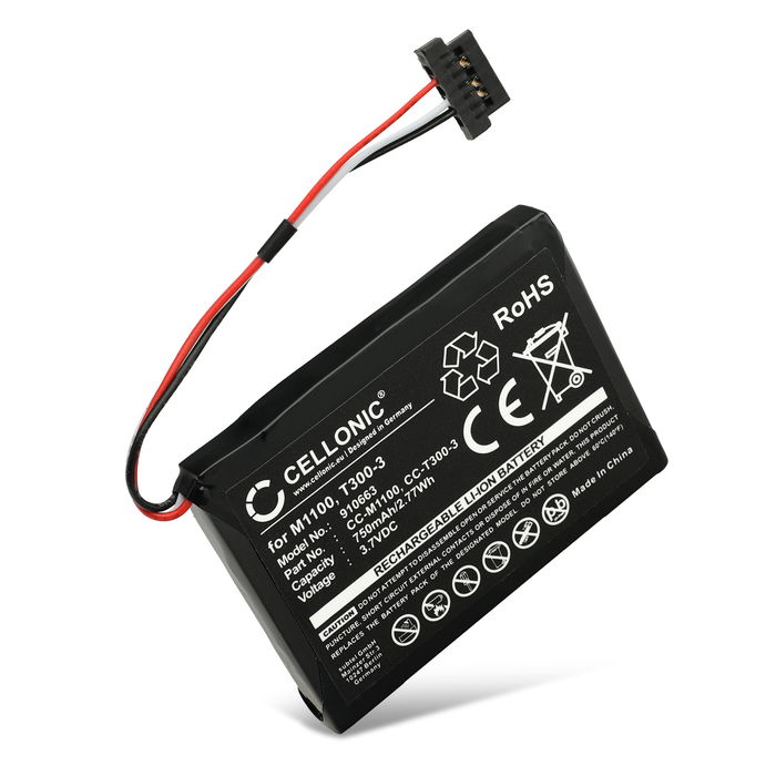 Bateria Mitac 338937010172,T300-3 750mAh - , Batería larga duración para GPS Mitac Mio 4190 Mio Moov 500 Mio Moov 510 Mio Moov 560 Mio Moov M400 Mio Moov M405 Mio N177