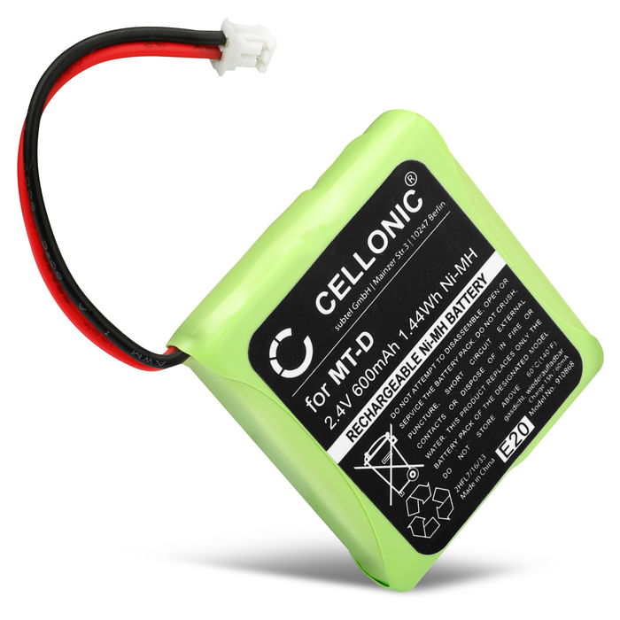 Audioline GP0845 Batería 600mAh 2.4V de CELLONIC