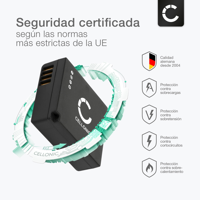 Batería Cellonic Para Panasonic DMW-BLG10E: 980mAh, 7.4V, Compatible Con TZ90, GX80 Y Más