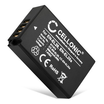 Bateria Nikon EN-EL20 EN-EL20a 800mAh - , Batería recargable para camaras Nikon 1 AW1 Nikon 1 J1 1 J2 1 J3 Nikon 1 S1 Nikon 1 V3 Nikon CoolPix P1000 Coolpix A Nikon DL24-500