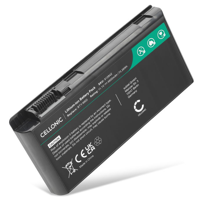 Medion Erazer X6821 Batería 6600mAh 10.8V - 11.1V de subtel