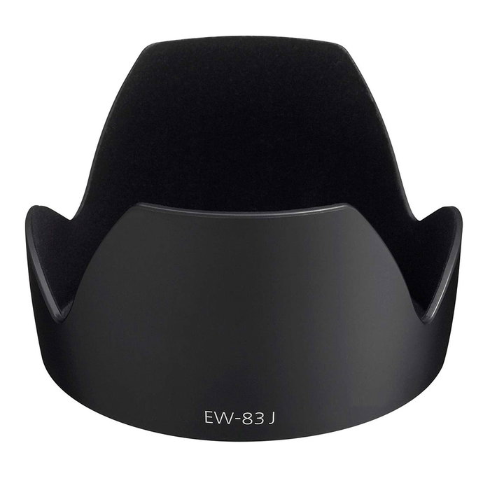 EW-83J Camera Lens Hood for Canon EF-S 17-55mm f/2.8 IS USM - Plastic Bayonet Flower / Tulip / Petal Lens Shade from CELLONIC