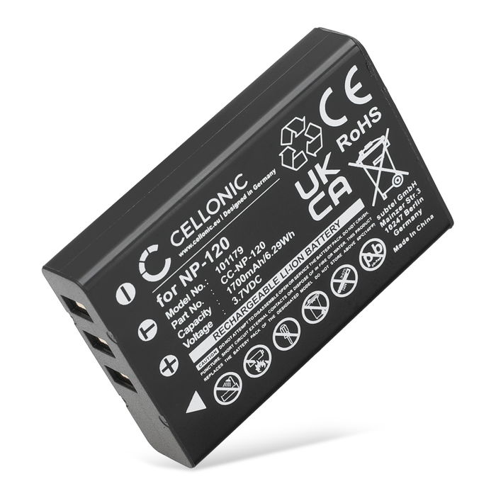 Ordro HDV-D395 Batería 1700mAh 3.6V - 3.7V de CELLONIC