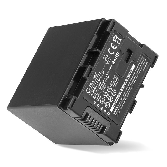 Batería para JVC GZ-HM650 GZ-MG750 GZ-E15 GZ-EX315 EX215 GZ-HM550 HM30 HM310 HM330 GZ-HD620 BN-VG107 VG108 VG114 VG121 (4450mAh, 3.7V) de CELLONIC