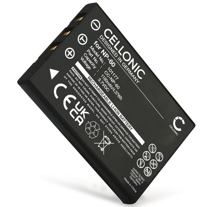 Falk NP-60 Batería 1180mAh 3.6V - 3.7V de CELLONIC
