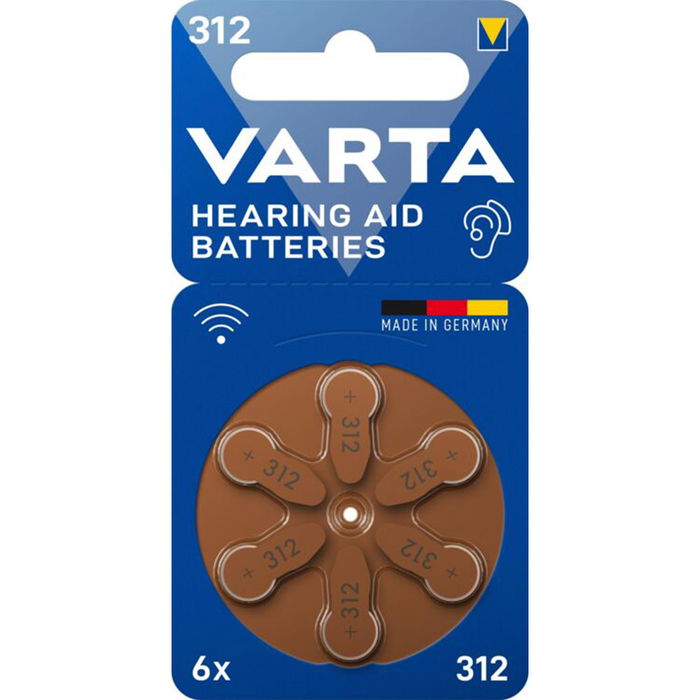 Varta Pila de Botón para Audífonos HA312 (PR41 / 312) - x6