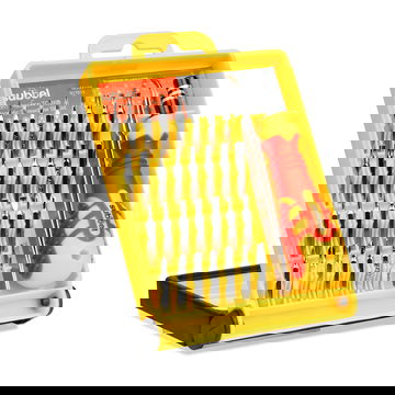 Juego de 32 destornilladores de precisión para la reparación de móviles iPhone, Tablets, portátiles, iPad | Incluye un práctico maletín con función de estante/soporte | Torx