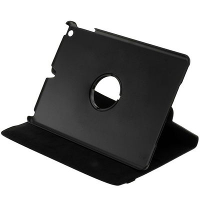 Funda tablets de subtel para iPad Air 1 / iPad 5 / iPad 6, Funda para tablets en negro con soporte giratorio y cinta elástica, Protector de tablet de Cuero artificial