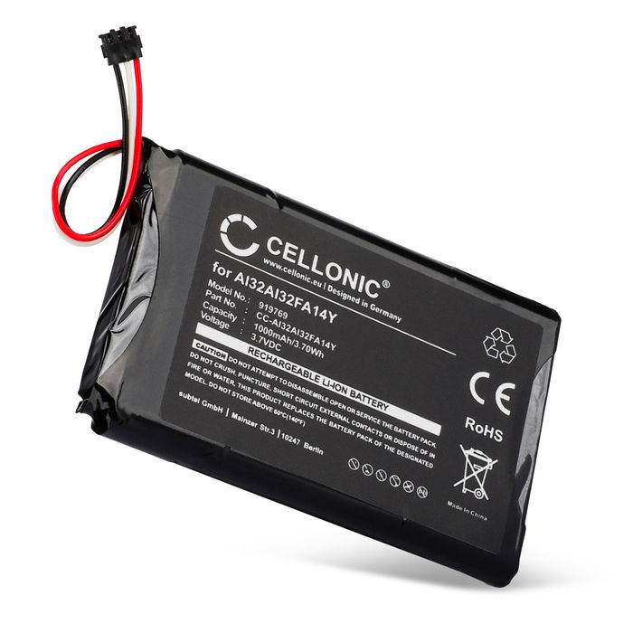 Garmin Nüvi 2559 Batería 1000mAh 3.6V - 3-7V de CELLONIC