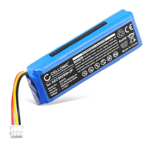Batería para JBL Charge 2 Plus, 1, 1 Plus AEC982999-2P (6000mAh, 3.7V) de CELLONIC