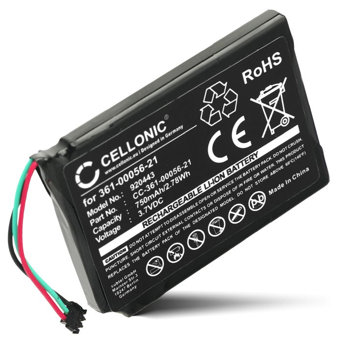 Bateria Garmin 361-00056-21 750mAh - 361-00056-21, Batería larga duración para GPS Garmin DriveAssist 50, 51 / DriveLuxe 50 / Nüvi 2589, nüvi 2599 (LMT-D, LMT-S)