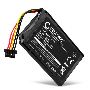 Battery for TomTom Go 6000, 5100, 5000, 6100, Professional 6250, 5200, 6200, 6000, Premium X, 1005, VFAD, AHA11111008 - 1100mAh 3,7V  by CELLONIC
