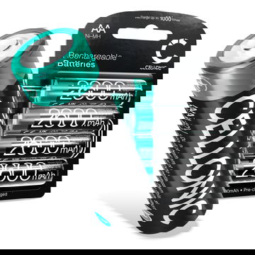 Bateria Canon AA NiMH Batterie 2600mAh (x4) 4x AA 2600mAh - NB-1AH,NB-2AH,NB3AH,NB4-200,NB4-300, Batería recargable para camaras Canon PowerShot A1400 SX160 IS A810 SX150