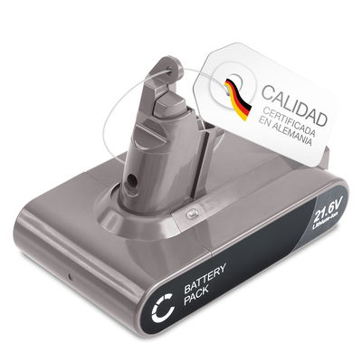 Batería para Dyson V6, DC74, DC72, DC62, DC61, DC58, SV05, SV06, SV07, SV09, Digital Slim V6, V6 Motorhead Pro Exclusive, DC62 Animal - Batería Dyson 967810-21 21.6V, Type B - Batería con tornillos - 2000mAh de CELLONIC