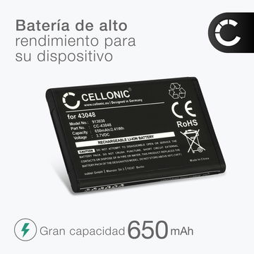 2x Bateria Swissvoice 043048,C0487,SV20405855 650mAh - SV20405855,043048, Batería larga duración para teléfonos Swissvoice ePure / ePure fulleco DUO