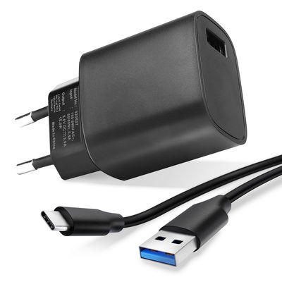 Cargador smartphone 15W Cable USB para Gigaset GS290, GS280, GS195, GS195LS, GS190, GS110 / ME, ME Pure, ME Pro - Fast charger 3A con cable carga de 1m para teléfonos móviles