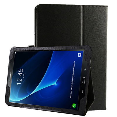 Funda de tablet para Samsung Galaxy Tab A 10.1 / A6 (SM-T580 / SM-T585), Funda libro de Cuero artificial, Protector para tablet con función de soporte de color negro, Flip Cover Bookstyle - Funda con tapa para tablet PC