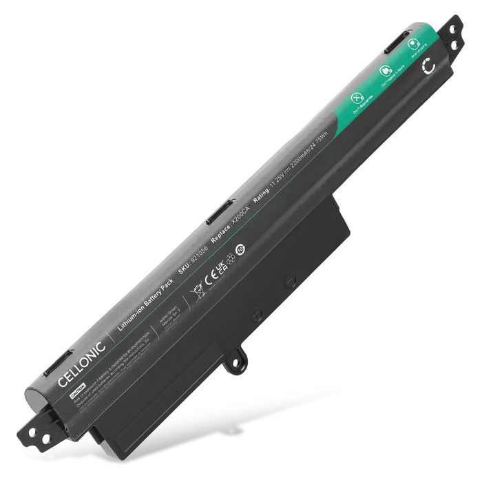 Battery for ASUS Vivobook F200M, F200MA, X200M, X200MA, X200CA, A31N1302 11.25V 2200mAh from CELLONIC