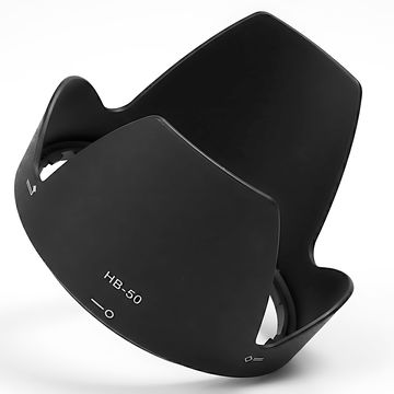 HB-50 Cámara Parasol para Nikon AF-S NIKKOR 28-300 mm 1:3,5-5,6G ED VR – Plastic bayoneta Flor / Pétalo / Tulipán Parasol de CELLONIC