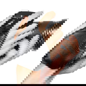 Correa de mano para Canon EOS, Panasonic Lumix, Nikon D, Sony Alpha, etc | Con pasador para una longitud máx. de 25cm, Tornillo / Rosca de 1/4" | Correa para muñeca | Cuero PU