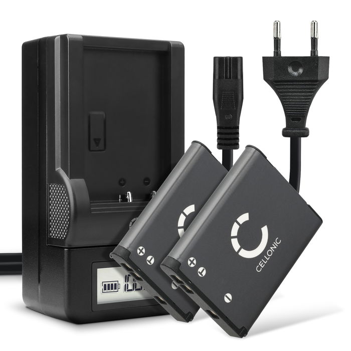 2x Nikon Coolpix S4200 Battery + Charger 700mAh from CELLONIC