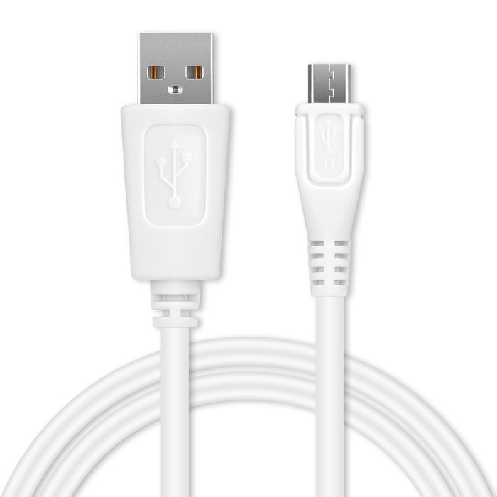 Cable USB para Motorola Moto X, X Play / G6 Play, G5, G4, G3, G2, G / E4, E3, E2 - Cable de Carga y Datos 1m 1A blanco PVC