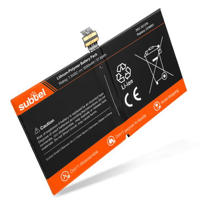 Batería Microsoft para ordenador portátil Microsoft Surface Pro 4 1724, Microsoft G3HTA027H 5050mAh 7.5V  de subtel