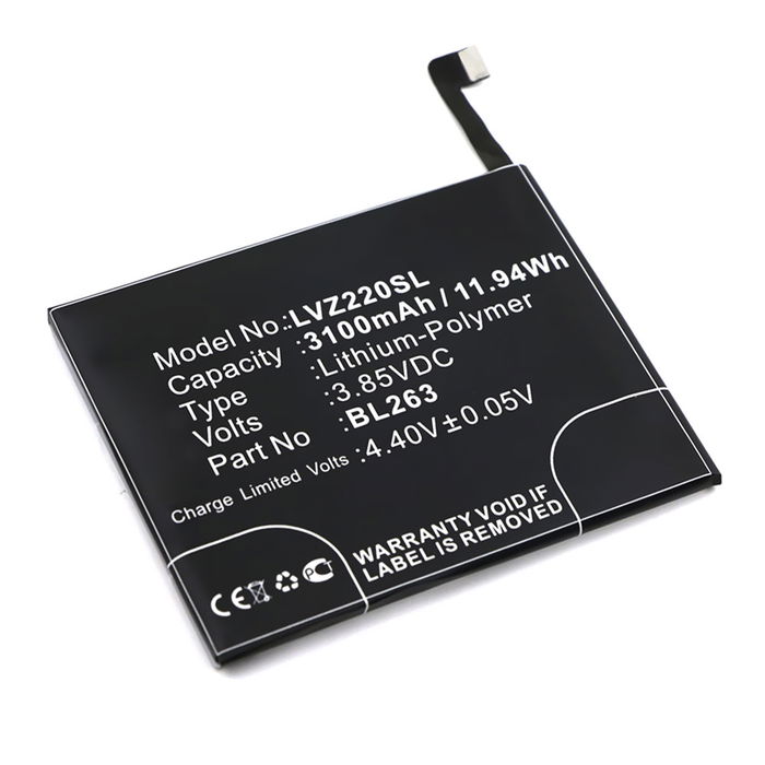BL263 Battery for Lenovo ZUK Z2 Pro Smartphone / Phone Battery Replacement - 3100mAh