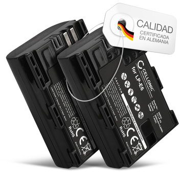 Fuente de alimentación para Canon EOS RP, EOS 200D EOS 77D, 800D 850D (AC-E6 AC-E6N + DR-E18) – Adaptador de CA (ACK-E18) (Cable de Carga deca. 3m – 8V, 2A, 24W) () de CELLONIC