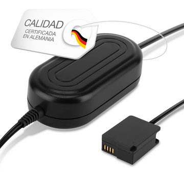 Fuente de Alimentación DMW-AC8 + DMW-DCC8 8.4V con cable de carga de ca. 3m para cámaras Panasonic Lumix FZ1000 II FZ300 FZ200 FZ2000 G70 G6 - Dummy Battery de subtel