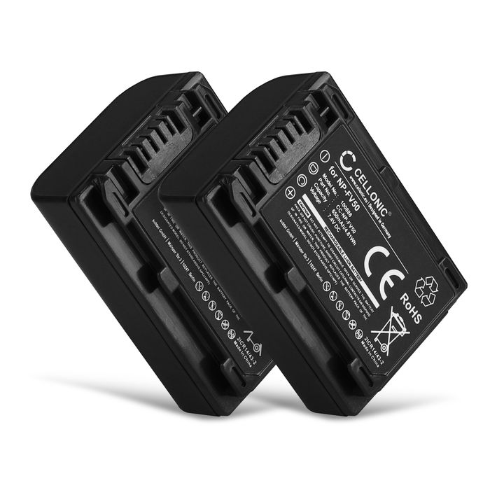 2x Batería Sony HDR-CX410 - 650mAh