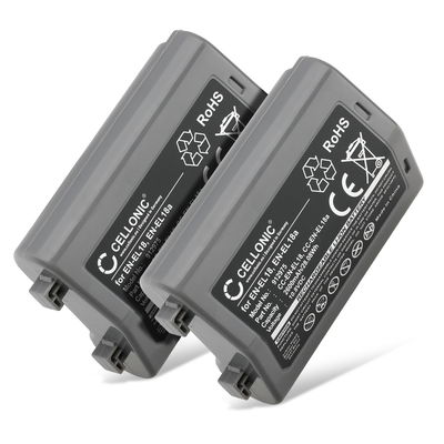 2x Bateria Nikon EN-EL18 EN-EL18a ENEL18a 2600mAh - , Batería recargable para camaras Nikon D5 D4 D4s D6 MB-D17