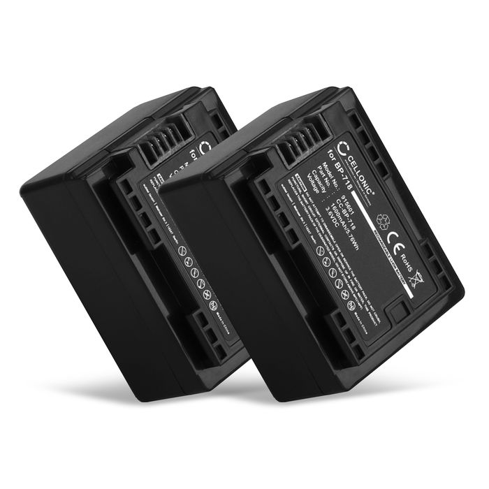 2x Batería Canon BP-718 - 1600mAh