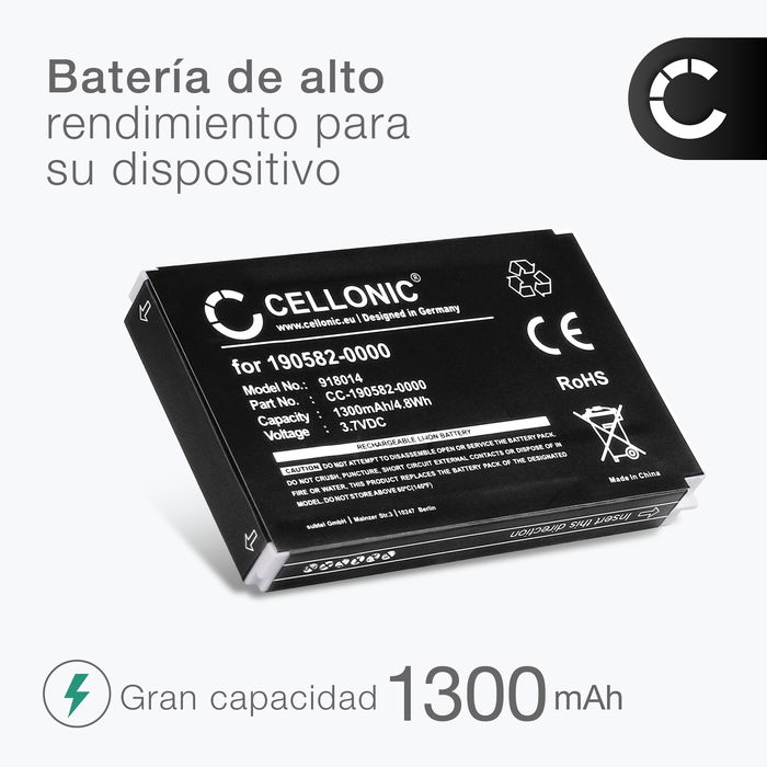 2x Bateria Logitech 190582-0000,F12440056,K398,L-LU18 1300mAh - , Batería larga duración para controles remotos Logitech Harmony 1000 Remote 1100 1100i 915 Squeezebox