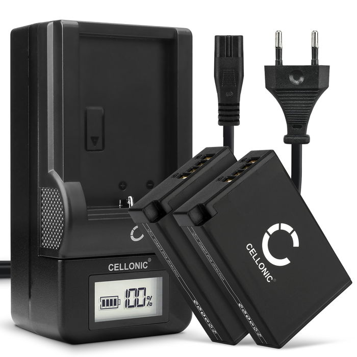 2x Canon EOS R100 Batería 950mAh 7.2V - 7.4V + Cargador de Cellonic