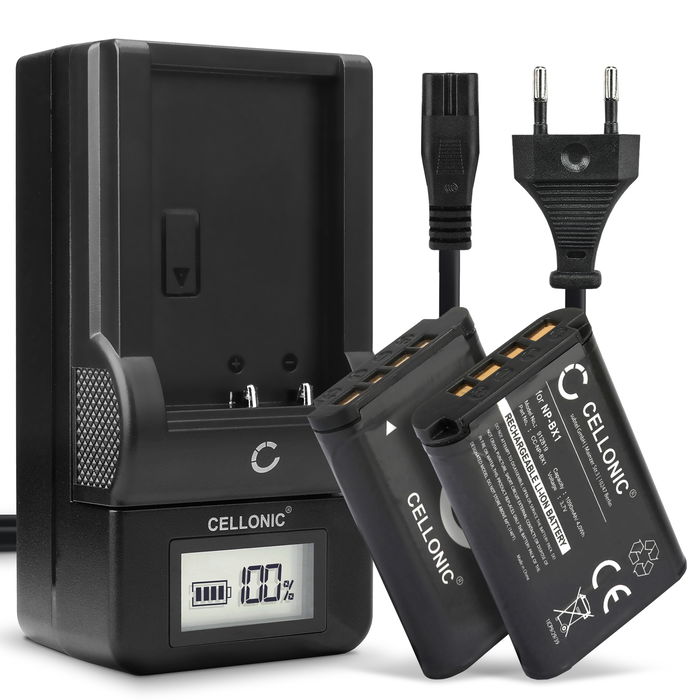 2x Sony ZV-1 Battery + Charger 1090mAh from CELLONIC