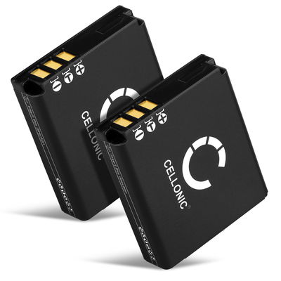 2x CELLONIC Camera Battery for Panasonic Lumix LX3 LX2 LX1 FX01 FX3 FX150 FX100 FX07 FX12 FX9 CGAS005 Replacement CGA-S005 DMW-BCC12 Battery 1100mAh Backup 