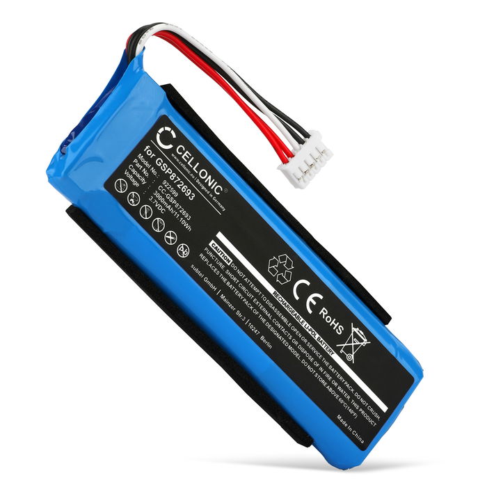 Battery for JBL Flip 3 GSP872693 02 (3000mAh, 3.7V) from CELLONIC