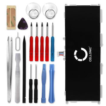 Bateria Samsung EB-BT530FBU gran capacidad 6000mAh - + Juego de herramientas 17pzas , Batería recargable para tablets Samsung Galaxy Tab 4 10.1 (SM-T530/SM-T531/SM-T533/SM-T535)