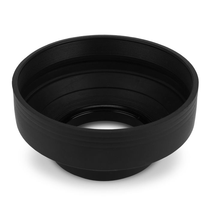 Universal Camera Lens Hood for Universal Ø 49mm - Rubber Screw-in Collapsible Lens Shade from CELLONIC