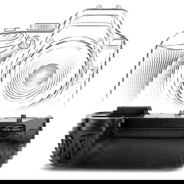 Empuñadura cámaras MB-D15 para Nikon D7100, D7200 - Empuñadura vertical con disparador y compartimento para baterías EN-EL15 de CELLONIC
