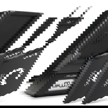 Pack 2x Bateria EN-EL12 1100mAh + Cargador rápido MH-65 - Batería de litio de larga duración para cámaras Nikon Coolpix W300 A1000 A900 S9900 S9700 S9500 S9300 S9100 S8200 S6300 S6200 S31 AW130 AW120